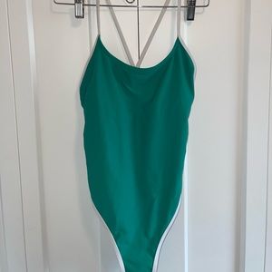 Green bathing suit